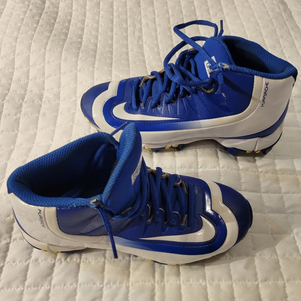 Nike 2.5Y Huarache 2KFilth Keystone Royal Blue White Mid Baseball Cleats Sports